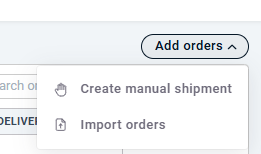 How to create a Manual Shipment