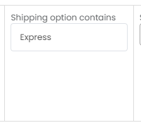 shipping options