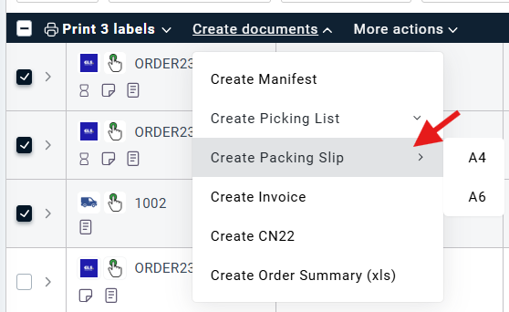 bolla accompagnamento