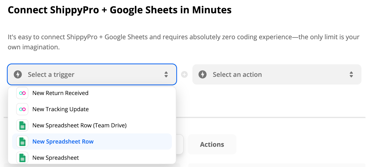 ShippyPro + Google Sheets