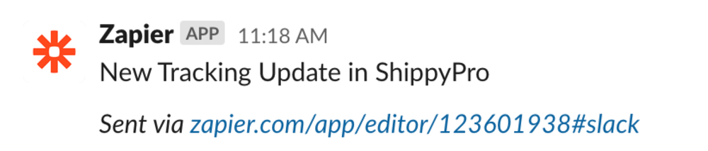 ShippyPro tracking updates in Slack