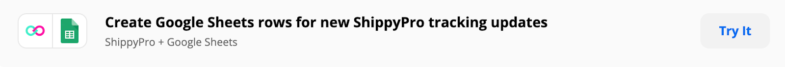 ShippyPro + Google Sheets